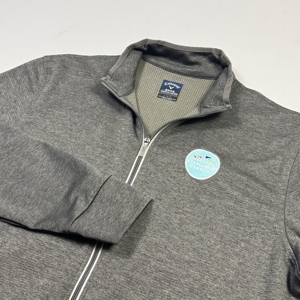 Callaway Weather Series Jacket Mens Large Gray Full Zip Golf Chubb Classic